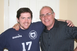 Alan Wright (Arf) and Peter Regan before they travelled to India.